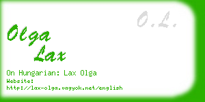 olga lax business card